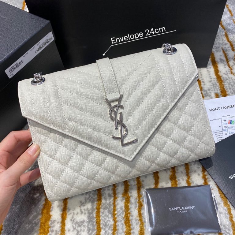 ysl envelope medium marble pink