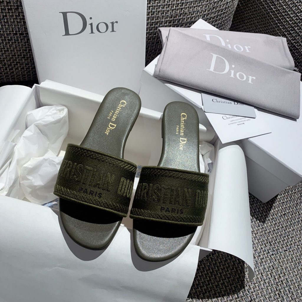 Dior Embroied Slides lvbagsale